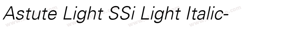 Astute Light SSi Light Italic字体转换